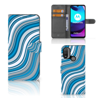 Motorola Moto E20 | E30 | E40 | Telefoon Hoesje | Waves Blue - thumbnail