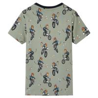 Kinderpyjama met korte mouwen 92 lichtkaki - thumbnail
