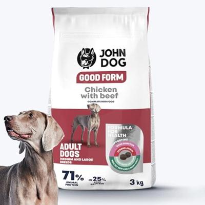 JOHN DOG Good Form Medium and large breeds Chicken with beef - droog hondenvoer - 3kg