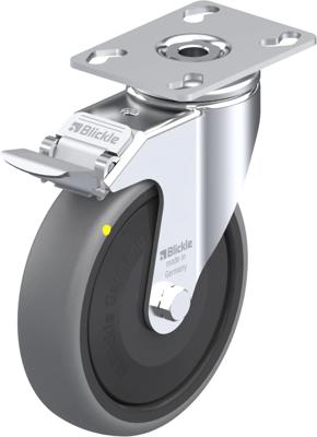 Blickle LKPA-TPA 126KF-FI-ELS Zwenkwiel met rem Wieldiameter: 125 mm Draagvermogen (max.): 80 kg 1 stuk(s)