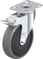 Blickle LKPA-TPA 126KF-FI-ELS Zwenkwiel met rem Wieldiameter: 125 mm Draagvermogen (max.): 80 kg 1 stuk(s) - thumbnail