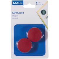 MAUL magneet Solid, 38 mm, trekkracht 2,5 kg, blister van 2 stuks, rood - thumbnail