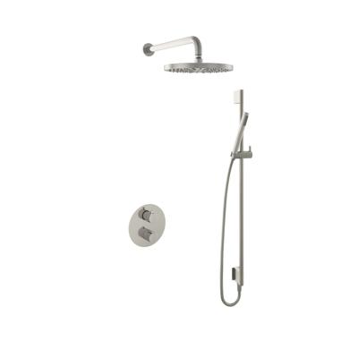 Hotbath Buddy - Inbouw Regendoucheset - Thermostatisch - Wandarm 35 cm - Hoofddouche 300 mm - Staafhanddouche - Glijstang 900 mm - met 2-Weg Stop-Omstel - Waterbesparend - V02