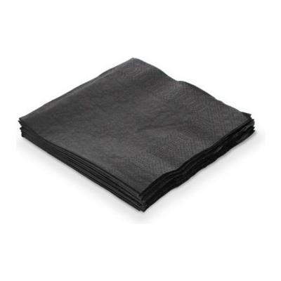 Servet - Zwart 2-laags 33x33cm 1/4 Vouw - 250 stuks