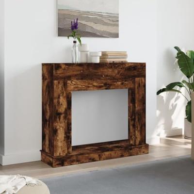 Haardombouw 100x30x87,5 cm bewerkt hout gerookt eikenkleurig