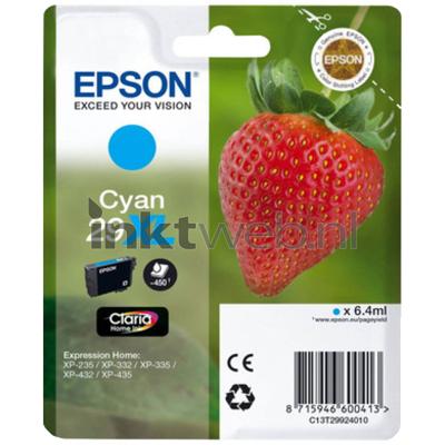 Epson inktcartridge 29X,L 450 pagina&apos;s, OEM C13T29924012, cyaan - thumbnail
