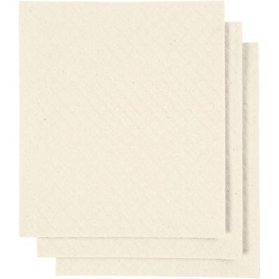 Creativ Company Sponsdoek, afm 17x19,5 cm, off-white, 3 stuk/ 1 doos