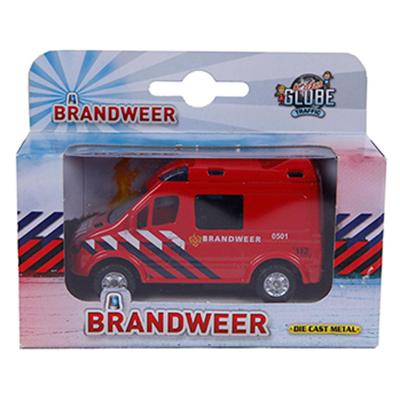 Diecast Pull Back Brandweer 8 cm