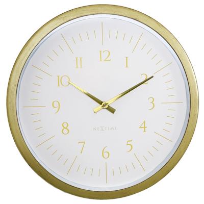 Wandklok 40cm-Zwart/Wit-Kunststof-NeXtime 'Galaxy'