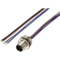 TRU COMPONENTS TC-12833036 Sensor/actuator inbouwstekker M12 Aantal polen (sensoren): 5 Stekker, inbouw 0.5 m 1 stuk(s) - thumbnail