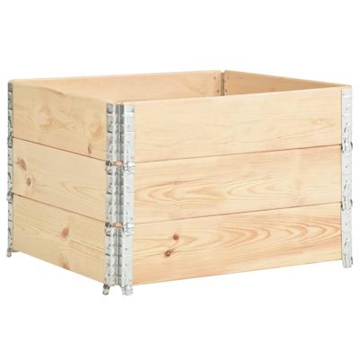 VidaXL Palletopzetranden 3 st 100x100 cm massief grenenhout