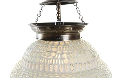Plafondlamp DKD Home Decor Wit Metaal Kristal 25 W 23 x 23 x 33 cm