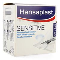 Hansaplast Sensitive 5m x 6cm 1 Stuks - thumbnail