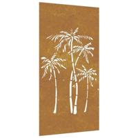 VidaXL Wanddecoratie tuin palmboomontwerp 105x55 cm cortenstaal - thumbnail