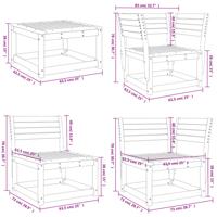 8-delige Loungeset massief grenenhout wasbruin - thumbnail