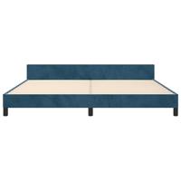 Bedframe zonder matras 200x200 cm fluweel donkerblauw - thumbnail