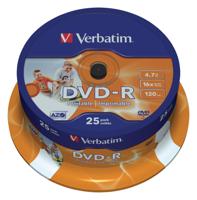 Verbatim 43538 DVD-R disc 4.7 GB 25 stuk(s) Spindel Bedrukbaar - thumbnail