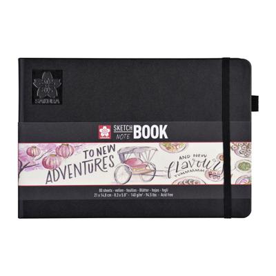 Schetsboek sakura 80 witte vellen 210x148mm zwart Schetsboek sakura 80 witte vellen 210x148mm zwart