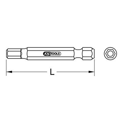 KS Tools 911.7510 Inbus-bit Speciaal staal Vernikkeld E 6.3 1 stuk(s) KS Tools 911.7510 Inbus-bit Speciaal staal Vernikkeld E 6.3 1 stuk(s)