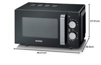 Severin MW 7761 Magnetron Zwart, RVS 800 W - thumbnail