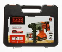 BLACK+DECKER BCD900E2K 18V 2x2.5Ah 1.2J SDS+ Boorhamer | 2x 18V 2.5Ah accu&apos;s + 1A Lader | In koffer - BCD900E2K-QW - thumbnail
