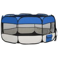 VidaXL Hondenren inklapbaar met draagtas 145x145x61 cm blauw - thumbnail