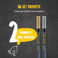 Securit krijtmarker small, blister met 2 stuks, goud en zilver - thumbnail