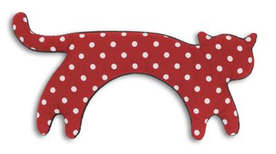 Leschi Verwarmingskussen Minina kat L - polkadot rood/zwart Leschi Verwarmingskussen Minina kat L - polkadot rood/zwart
