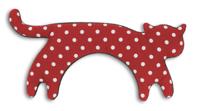 Leschi Verwarmingskussen Minina kat L - polkadot rood/zwart - thumbnail