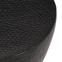 Salontafel Ø 50x30 cm gehamerd aluminium zwart - thumbnail