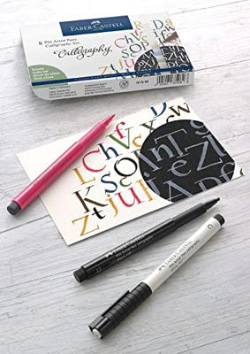 Faber Castell fc-167508 pitt artist pen kalligrafieset 8 pennen