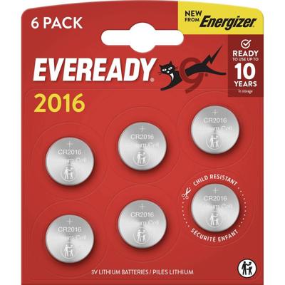 Eveready Knoopcel CR2016 3 V 6 stuk(s) E304439200