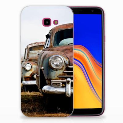 Samsung Galaxy J4 Plus (2018) | Siliconen hoesje | met foto Vintage Auto Samsung Galaxy J4 Plus (2018) | Siliconen hoesje | met foto Vintage Auto