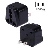Draagbare universele socket aan ons Plug Power Adapter reislader (zwart) - thumbnail