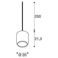 SLV PANTILO 20 1003004 Hanglamp E27 15 W Chroom - thumbnail