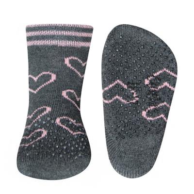 Ewers antislip sokken Krabbelfix Hartjes antraciet-18-19