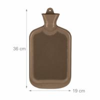 Relaxdays warmwater kruik bruin 2 l | 6 stuks - thumbnail