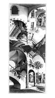 Kunstdruk M. C. Escher - Oben und Unten 45x79,5 cm - thumbnail