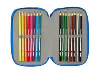 Driedubbele Pennenzak Batman Blauw 12,5 x 19,5 x 5,5 cm 37 Onderdelen - thumbnail