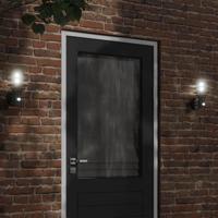 VidaXL Buitenwandlamp met sensor roestvrij staal zwart - thumbnail