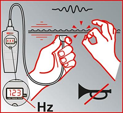 KS Tools 150.3165 Elektronische riemspanningsmeter HZ