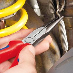 Knipex 26 26 200 Platte rondbektang VDE 45° gebogen Vanadium elektrostaal 200 mm