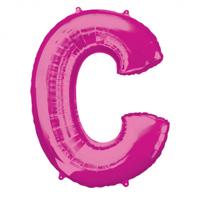 Amscan folieballon letter C 63 x 81 cm roze - thumbnail
