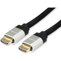 Equip 119380 HDMI kabel 1 m HDMI Type A (Standaard) Zwart, Zilver - thumbnail
