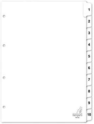 Tabbladen Kangaro 4-gaats PK410C 1-10 genummerd wit karton | 20 stuks Tabbladen Kangaro 4-gaats PK410C 1-10 genummerd wit karton | 20 stuks