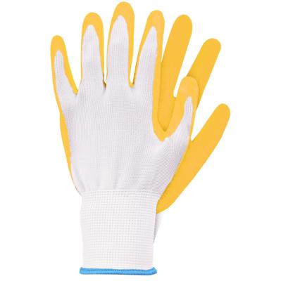 Werkhandschoenen latex lichtgeel S Talen Tools - Talentools