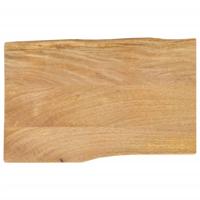 Tafelblad met natuurlijke rand 70x40x3,8 cm massief mangohout - thumbnail