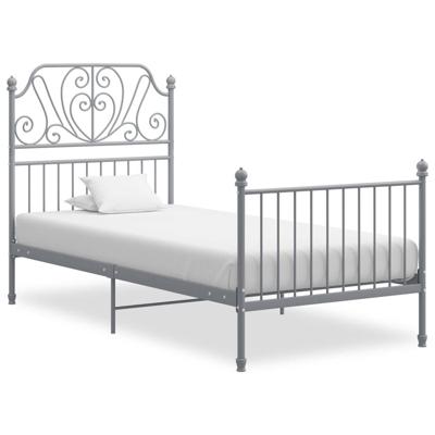 Bedframe metaal grijs 100x200 cm