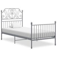 Bedframe metaal grijs 100x200 cm - thumbnail