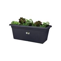 ELHO Jardiniere Green Basics 60 - Zwart wonen - Outdoor - XXL - L 29,5 x B 59,2 x H 27,7 cm - thumbnail